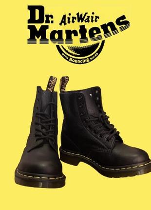 Dr. martens черевики 13512006 black 1460 pascal virginia мартенси паскаль шкіра оригінал