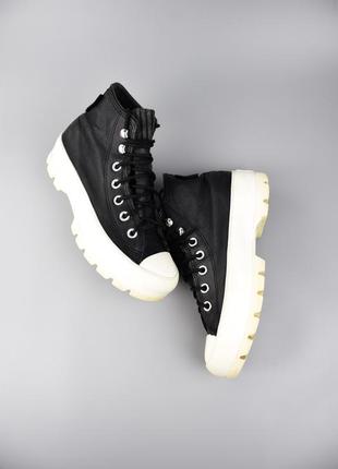 Converse ctas lugged winter hi gore-tex  конверсы на платформе черные4 фото