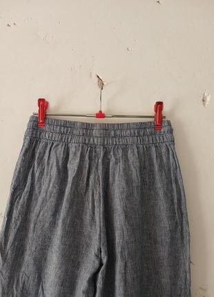 Стильные широкие брюки с льном3 фото