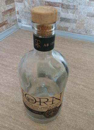 «thorn gin» порожня скляна пляшка з корком і дерев'яною кришкою 0,7 л декор5 фото