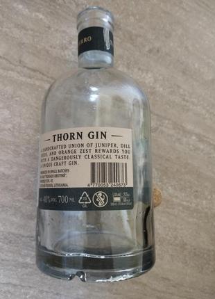 «thorn gin» порожня скляна пляшка з корком і дерев'яною кришкою 0,7 л декор6 фото
