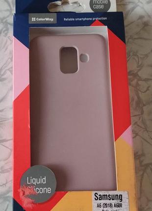 Чохол colorway samsung galaxy a6 2018 liquid silicone pink1 фото