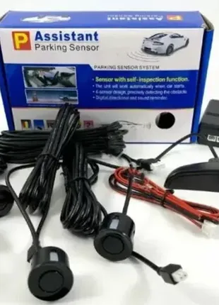 Парковочная система на 4 датчика парковки парктроник assistant parking sensor black
