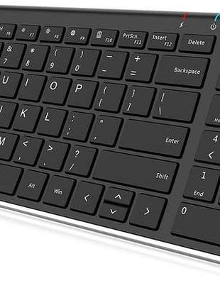 Повнорозмірна універсальна bluetooth-клавіатура arteck hb193 з нержавіючої сталі для windows, ios, android, комп ютера, настільног