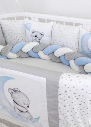 Подушки бортики в детскую кроватку, бортики в дитяче ліжечко2 фото