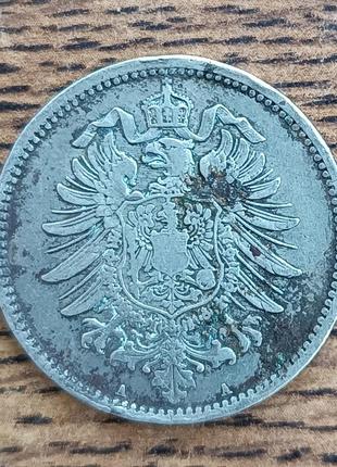 Серебряные монеты 1 марка 1875 года2 фото