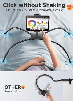 Гнучкий тримач для телефону павук vhg ivy q2t, black holder adjustable tablet stand2 фото