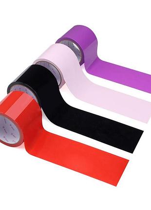 Скотч для бондажа lockink sevanda electrostatic tape, фиолетовая, 16 м 3