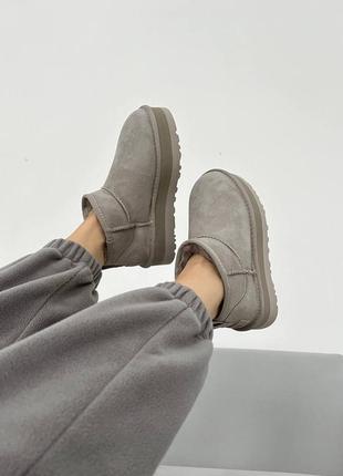 Ugg classic ultra mini platform light grey premium 4