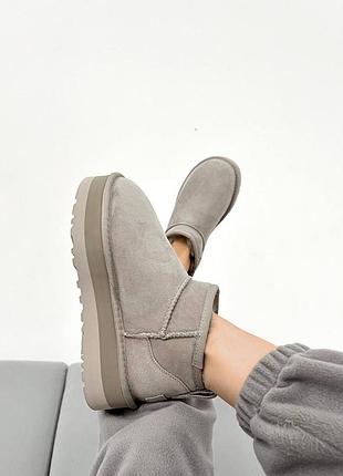 Ugg classic ultra mini platform light grey premium 3