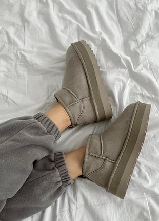 Ugg classic ultra mini platform light grey premium 7