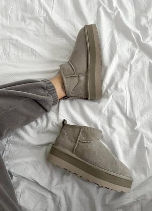 Ugg classic ultra mini platform light grey premium 5