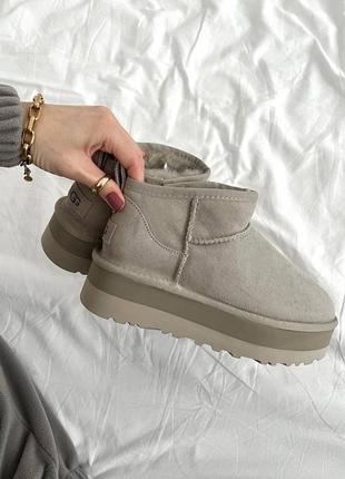 Ugg classic ultra mini platform light grey premium 8