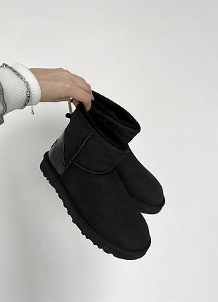 Ugg classic mini black metallic premium 10
