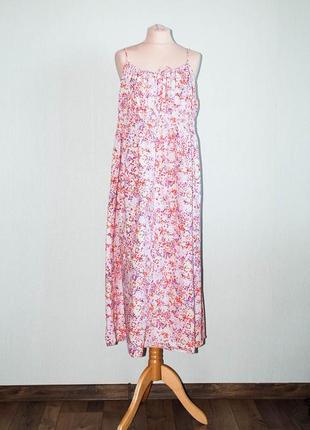 Платье в романтическом стиле  женственный сарафан на шлейках бретельках с широкой юбкой батал  свобо3 фото