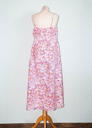 Платье в романтическом стиле  женственный сарафан на шлейках бретельках с широкой юбкой батал  свобо2 фото