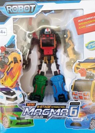 Трансформер робот тобот магма 6 в 1 іграшка, атлон mini tobot