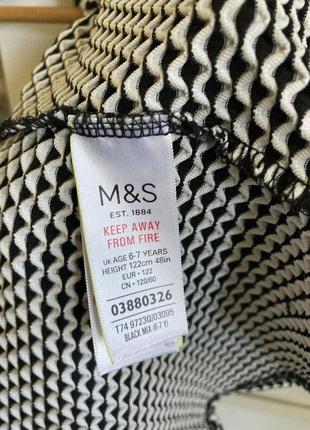 M&s 6-7років 128см зріст ідеальний чорно-білий сарафан сукня стретч фактурна тканина7 фото