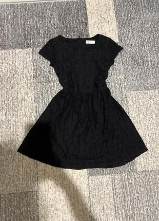 Плаття сукня чорна кружевная міні мини xxs xs
