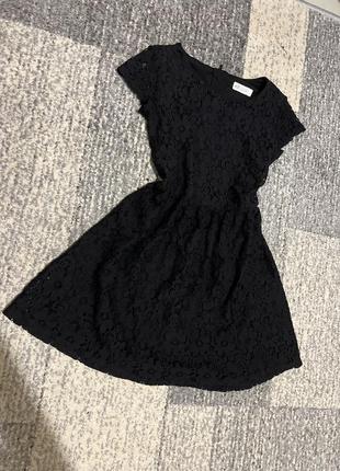 Платье платье черная кружная мини мины xxs xs2 фото