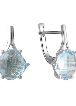 Срібні сережки ogosilver з натуральним топазом 9.3ct (2049319)