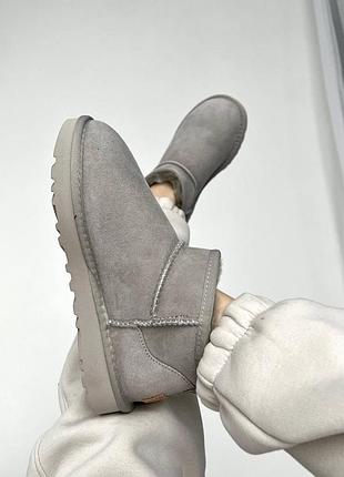 Ugg ultra mini light gray premiun 9