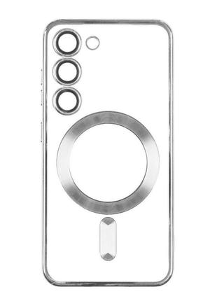 Чехол tpu metallic full camera magsafe samsung galaxy s22 silver