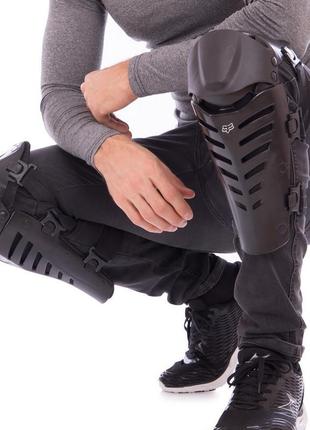 Мотозащита (коліно, гомілка) 2шт fox raptor m-4553 чорний1 фото
