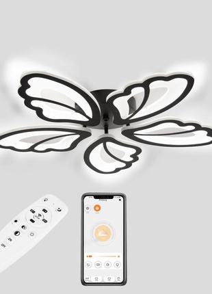 Стельова led люстра, світлодіодний світильник sunlight чорний l77045/5