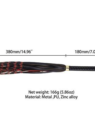 Флоггер lockink sevanda braided tail flogger черный 560мм ( sx0876 ) 6