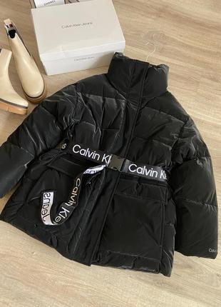 Дуже стильний зимовий пуховик Triple calvin klein. оригінал!5 фото