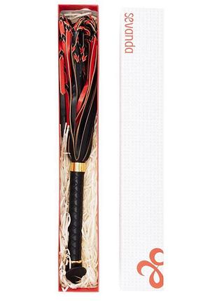 Флоггер lockink sevanda red & black braided tail flogger 8