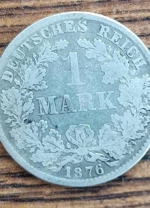 Серебряные монеты 1 марка 1876 года