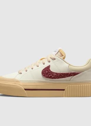 Nike wmns court legacy lift 'sail dark beetroot' 38