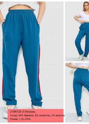 Спорт штаны женские, цвет петроль, 2196125-3