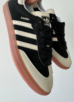 Самба кеды адидас adidas samba og black/beige9 фото