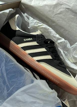 Самба кеды адидас adidas samba og black/beige8 фото