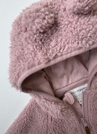 Кофтинка на малечу з вушками рожева3 фото