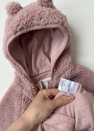 Кофтинка на малечу з вушками рожева6 фото