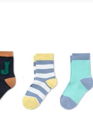 4 пары качественные, удобные детские хлопковые носки, носки от tcm tchibo (чибо), нитечка, р. 23-26