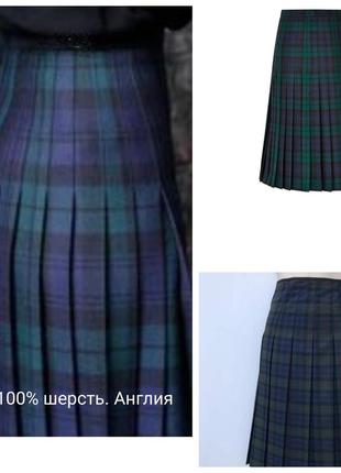 Плиссированная юбка тартан edinburgh woollen mill шотландия