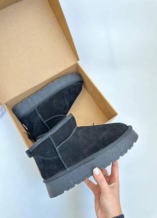 Черные угги замш ugg