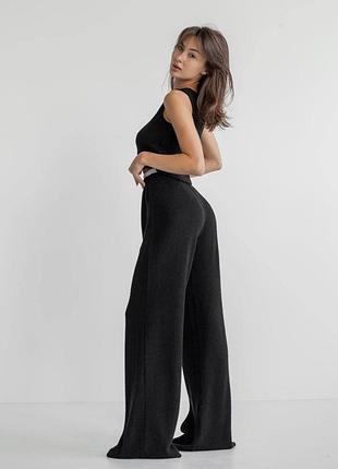 Костюм вязаный (брюки, кофта, топ)