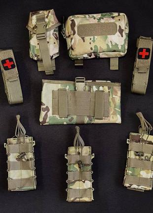 Тактичний комплект до плитоноски з 8 підсумків кордура 900d.