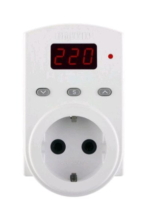 Реле напряжения в розетку digitop v-protector 10a (vp-10as)
