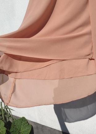 Красивое летнее персиковое платье с поясом danity paris2 фото