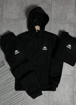 Чоловічий чорний спортивний комплект kappa