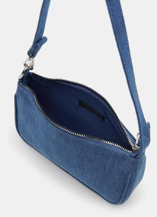 Трендовая джинсовая сумка багет женская сумка total denim тотат деним2 фото