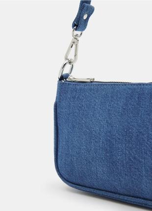Трендовая джинсовая сумка багет женская сумка total denim тотат деним4 фото
