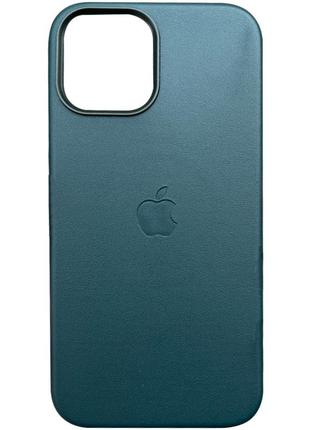 Кожаный чехол leather case (aaa) with magsafe and animation для apple iPhone 14 pro max рожевий (6.7")